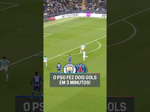 HUMILHAÇÃO! O PSG FEZ 2 GOLS EM 3 MINUTOS PRA CIMA DO CITY NA CHAMPIONS #shorts