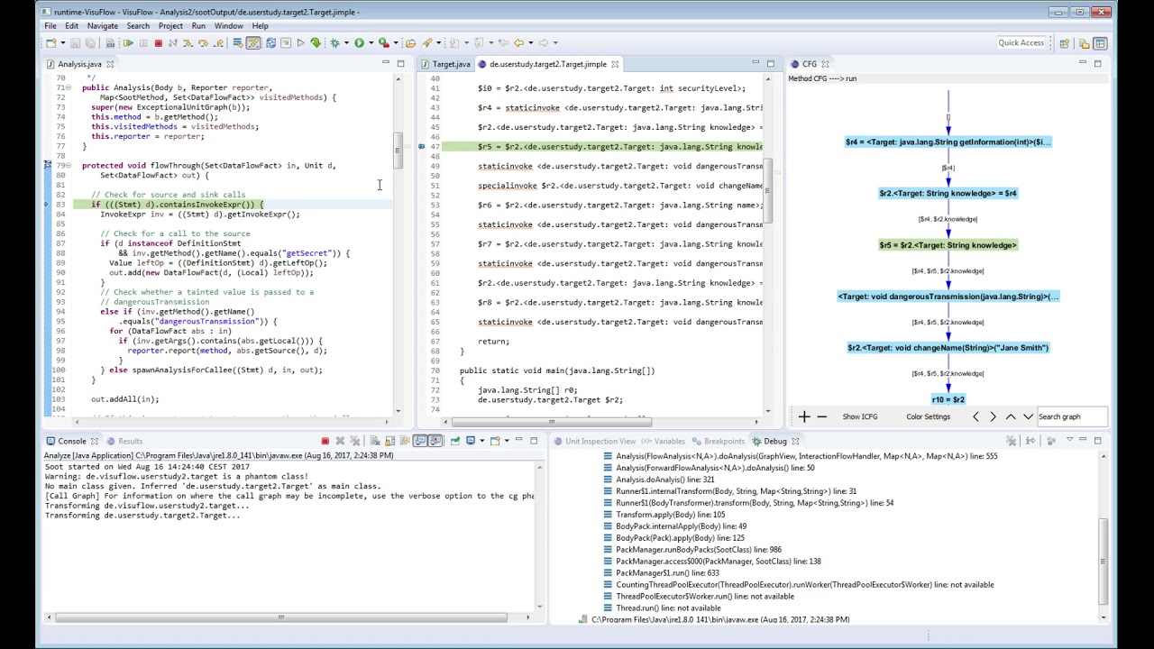 VisuFlow: A Debugging Environment for Static Analysis
