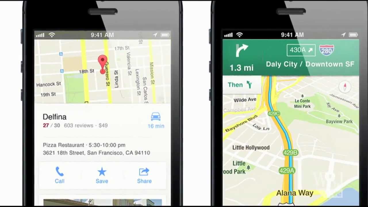 New Google Map App for Apple iPhone