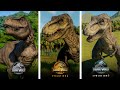 Jurassic World Evolution 1 Vs 2 Vs 3 T Rex Comparison Which One Is The Best