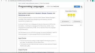Programming Languages- Codechef August Lunchtime
