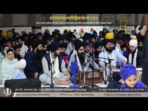 108 Bhai Sangatren Singh Jee Ludhiana at Toronto Dec  2022 Akhand Keertan Smaagam