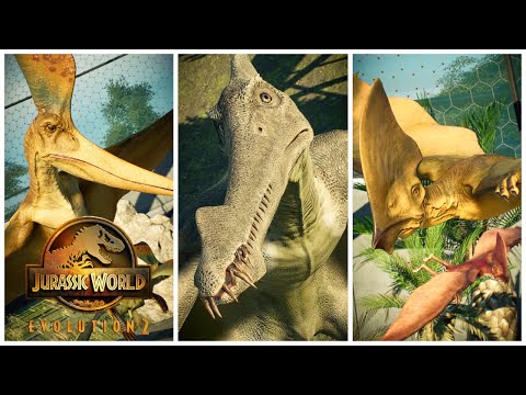 🦖 ALL FLYING REPTILES - Jurassic World Evolution 2 [4K]
