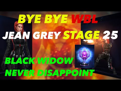 WBL Jean Grey Stage 25 with Black Widow Strongest Human Female | Marvel Future Fight | MFF