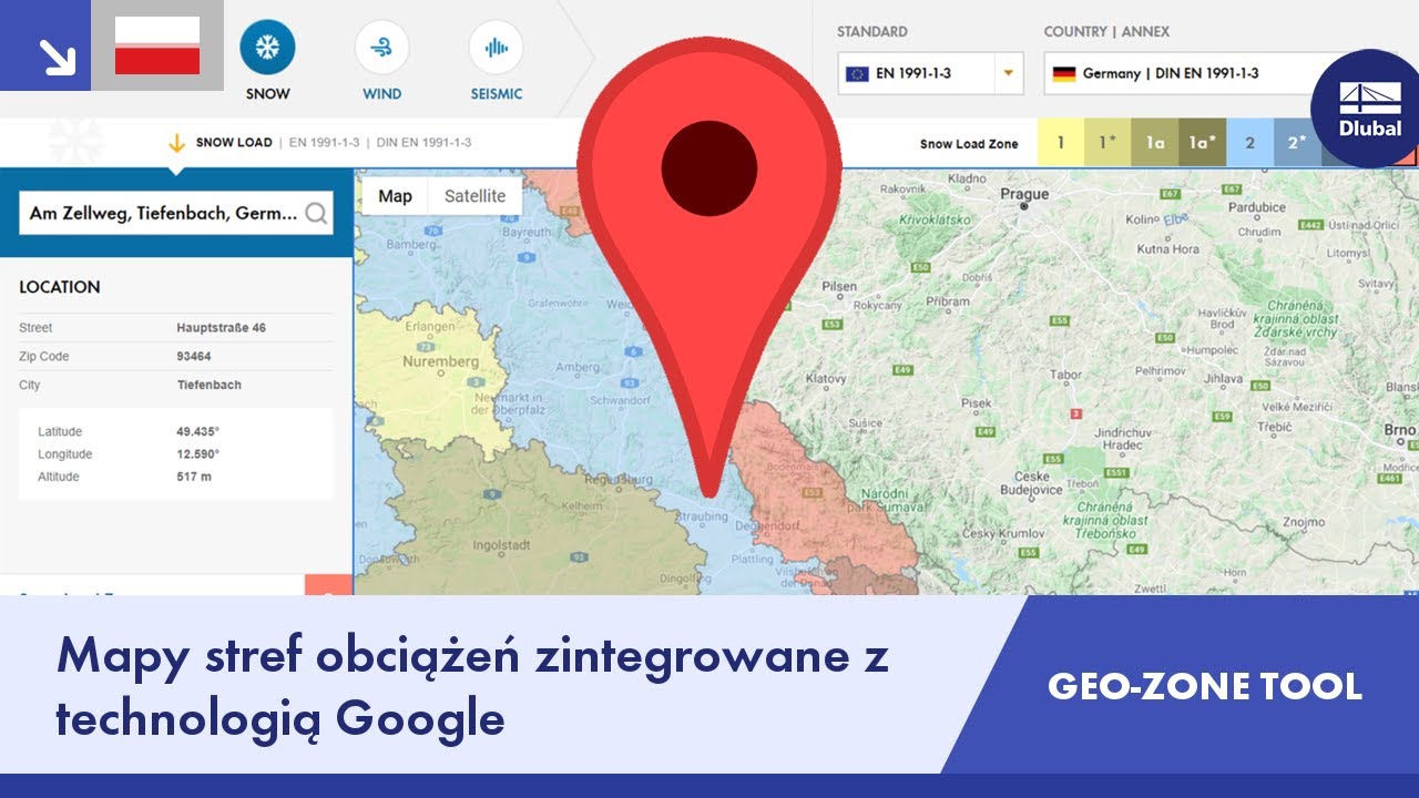 Szybko definiuj obciążenia za pomocą GEO-ZONE TOOL: Interaktywne mapy stref obciążenia z technologią Google