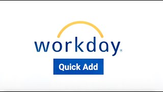 Workday: use Quick Add to enter work hours on multiple days