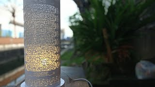 Download lagu Lampu hias kaligrafi dari pipa pvc || lampu ukir paralon ayat kursi || ukir paralon || #shorts mp3