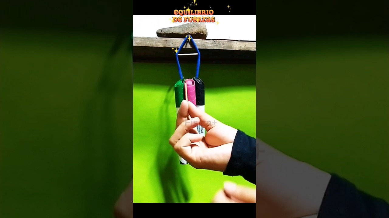 Equilibrio de Fuerzas#fisicaconectaydesafia #fisica #physics #experimento #leyesdenewton #experiment