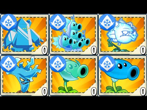 All ICE Plants LEVEL 999999 Power-Up vs Wild West Final Boss in Plants vs. Zombies 2