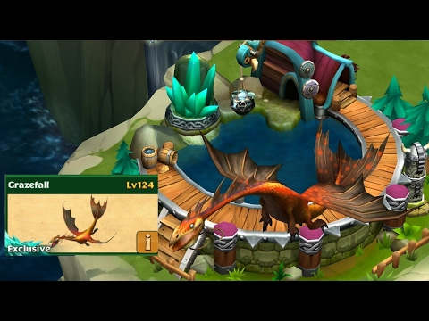 Grazefall max level 124-Exclusive dragon||Dragons rise of Berk