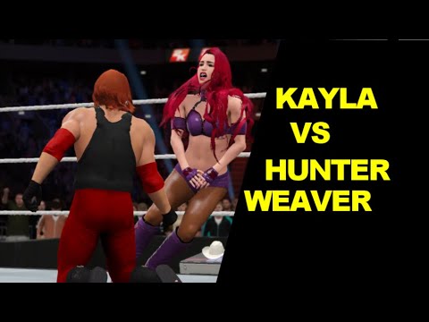 WWE 2K17 Kayla vs Hunter Weaver - Mixed Match