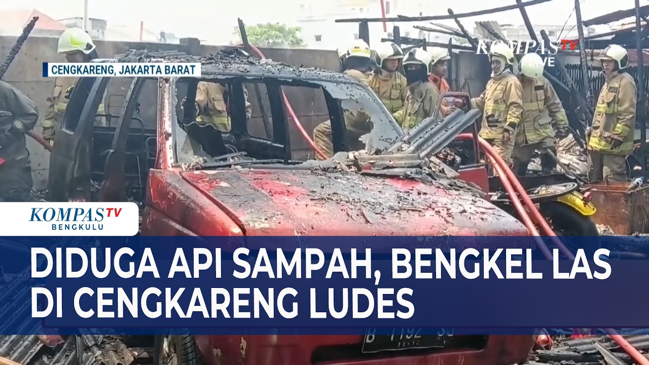 Diduga Api Sampah, Bengkel Las di Cengkareng Ludes
