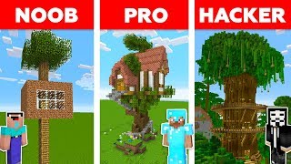 Download lagu Minecraft NOOB vs PRO vs HACKER : THE BEST TREE HOUSE CHALLENGE in minecraft / Animation mp3