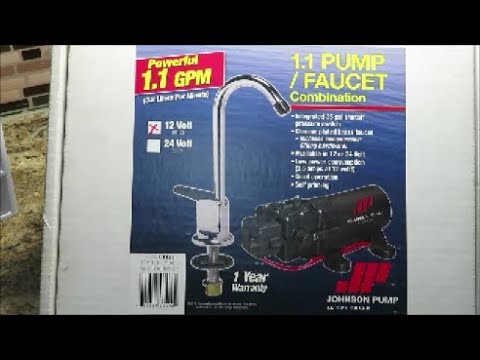rv 12 volt pump faucet combination