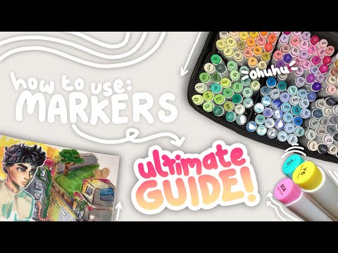 How To Use ALCOHOL MARKERS // Beginner Blending Tutorial + OHUHU 168 Set Unboxing