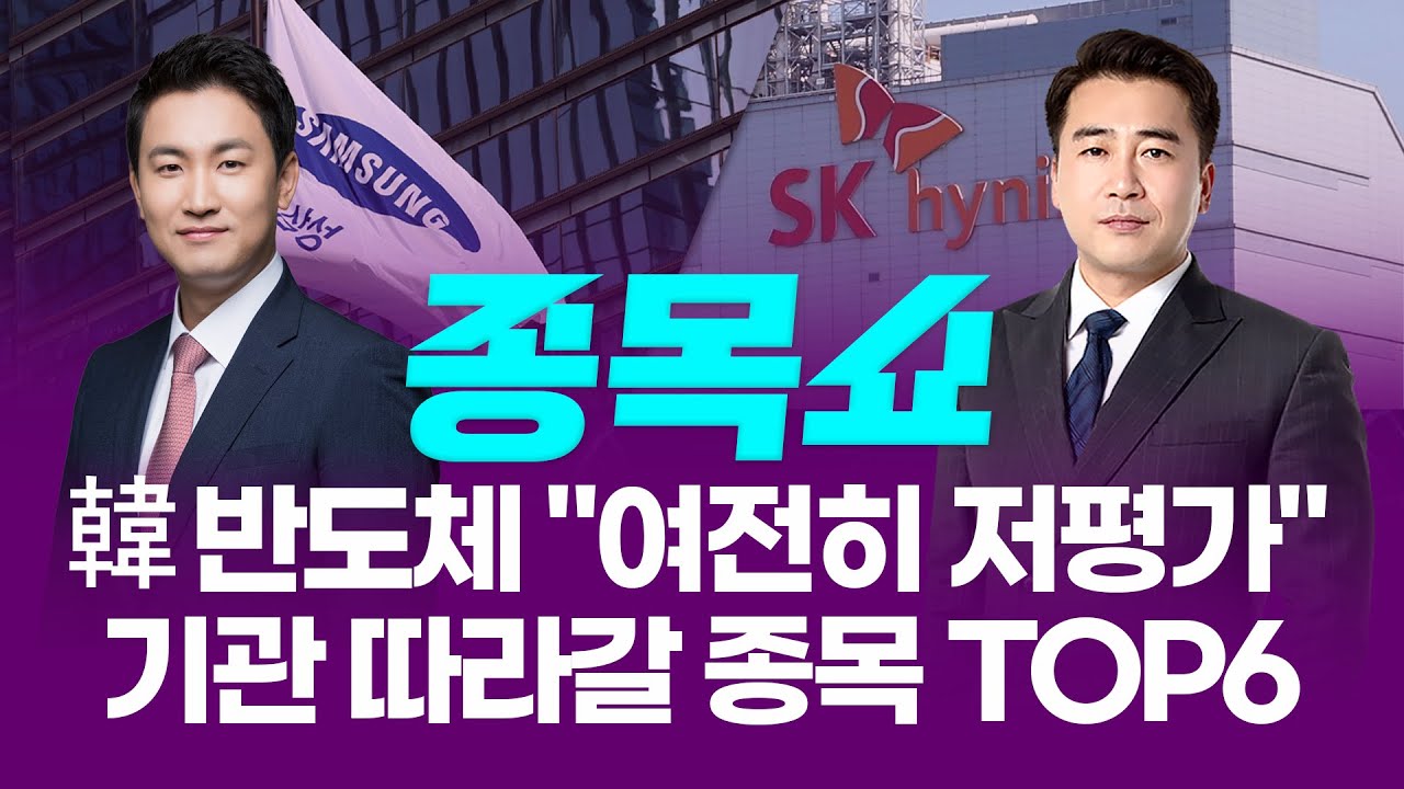 韓 반도체 "여전히 저평가" 기관 따라갈 종목 TOP6ㅣ 종목쇼 ㅣ