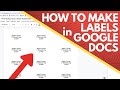 How to make labels in Google Docs