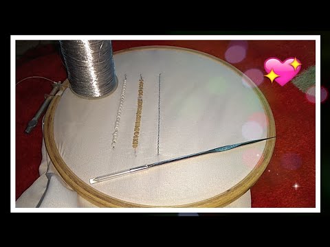 Aari work for beginners tutorial | Zardosi work | Aari work embroidery basic stitches | part 1 Video
