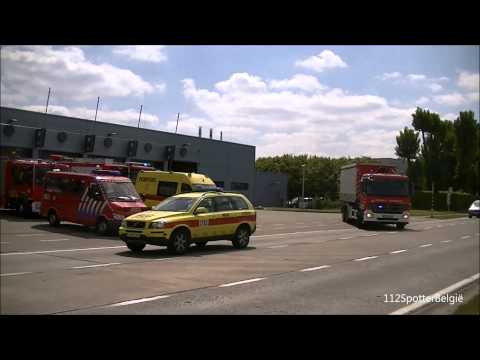 Uitruk Brandweer Brussel vanaf de Brandweerkazerne van Zaventem 15/05/2014