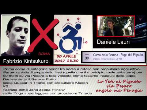CORSA ALLA RAMPA - LO YETI 30 aprile 2017 18.30 Roma - via Pesaro ang. via Perugia