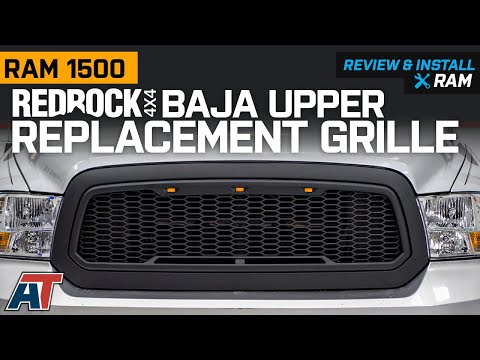 2013-2018 RAM 1500 RedRock 4x4 Baja Upper Replacement Grille; Matte Black Review & Install