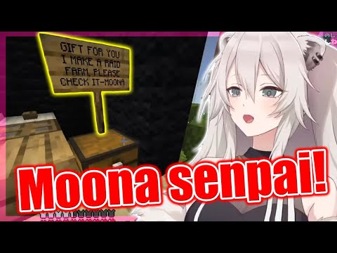 【ENG Sub】Botan REACTS to Moona's PRESENT for her! - Minecraft 【Hololive】