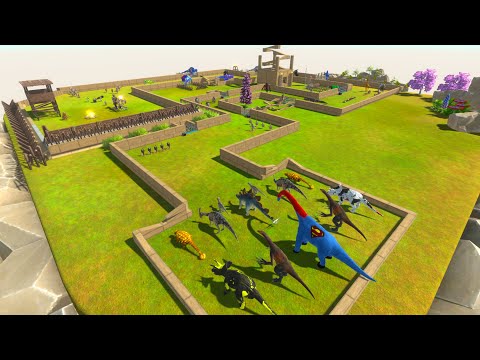 HERBIVORE DINOSAURS Saving CARNIVORE DINOSAURS - Animal Revolt Battle Simulator