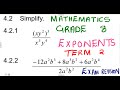 Mathematics Grade 8 Exponents Exam 4 @mathszoneafricanmotives  @MathsZoneTV