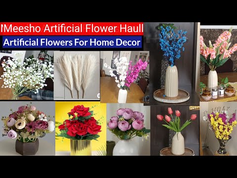 Meesho Artificial flowers Haul   । Artificial Flowers For Home Decor । Artificial flowers । meesho