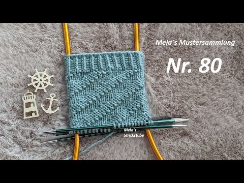 Sockenmuster Nr. 80 - Muster in Runden stricken / Diagonalmuster / knitting sock pattern