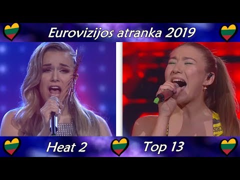 Eurovision 2019 Lithuania - Eurovizijos Atranka 2019 - Heat 2 - Top 13