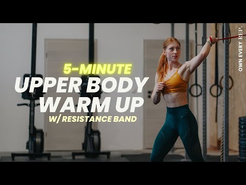 5 Min. Resistance Band Upper Body Warm Up (Attachment Needed) | Gym Warm Up | DAY25 #OER BASE