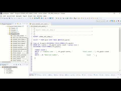 Module 4 || Advanced ABAP - Demo X - GROUP BY in LOOP-AdvanceABAP_Demo10