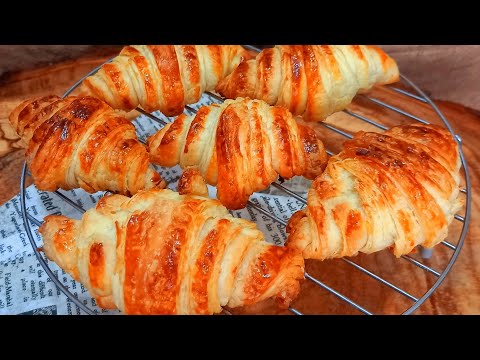 Homemad French Croissants Recipe : بهترین نان کروسان فرانسوی