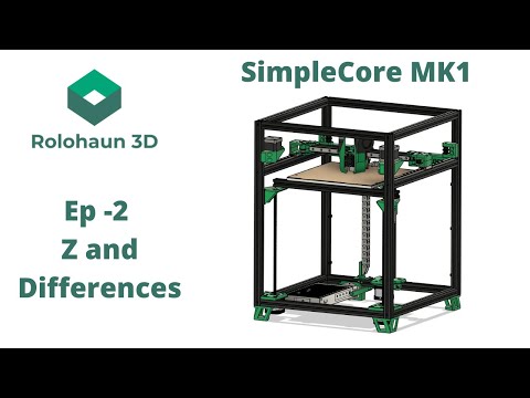 Simple DIY CoreXY 3D Printer SimpleCore MK1 - Assembly Series EP2 - Z and differences from a Trident