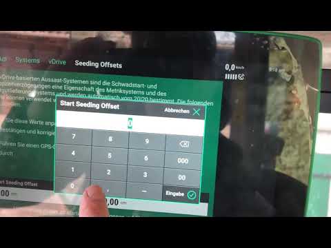 Precision Planting einstellen: Einzelreihenabschaltung Section Control