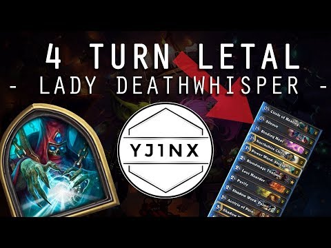 How to defeat boss Lady deathwhisper 4 turn lethal fun, easy but short Hearthstone Prologue