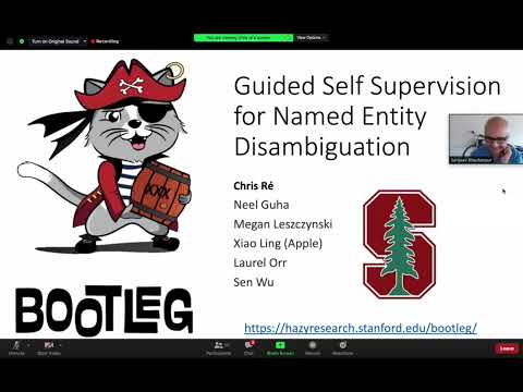 Bootleg: Guidable Self-Supervision for Named Entity Disambiguation -- Chris Re (Stanford University)