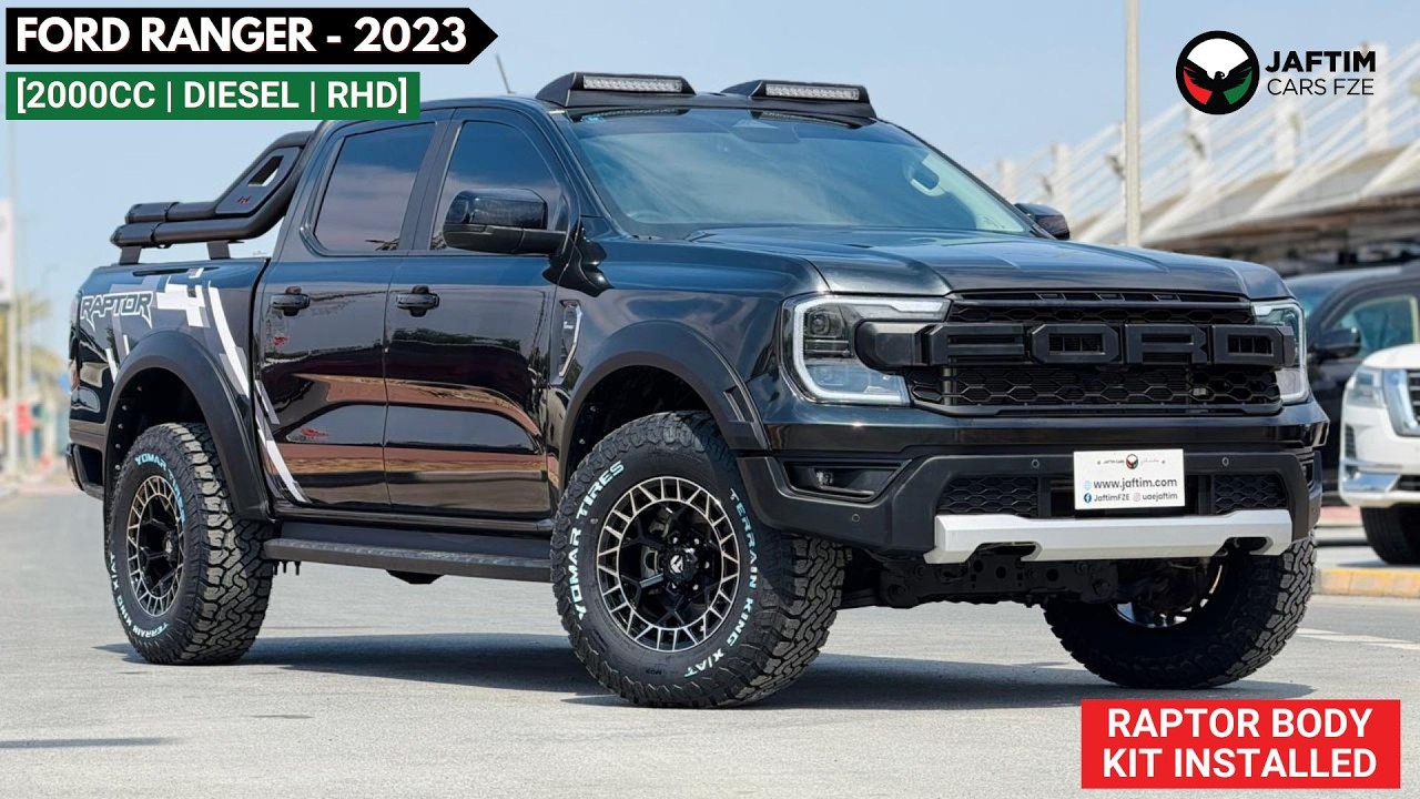 Ford Ranger 2023| 2.0L DIESEL ENGINE | AT | RHD | 4X4 HEAVY SPORTS BAR | ROOF MOUNTED LED LIGHTS | DIGITAL AC | video