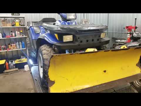 How to mount a used Plow on a Polaris sportsman.