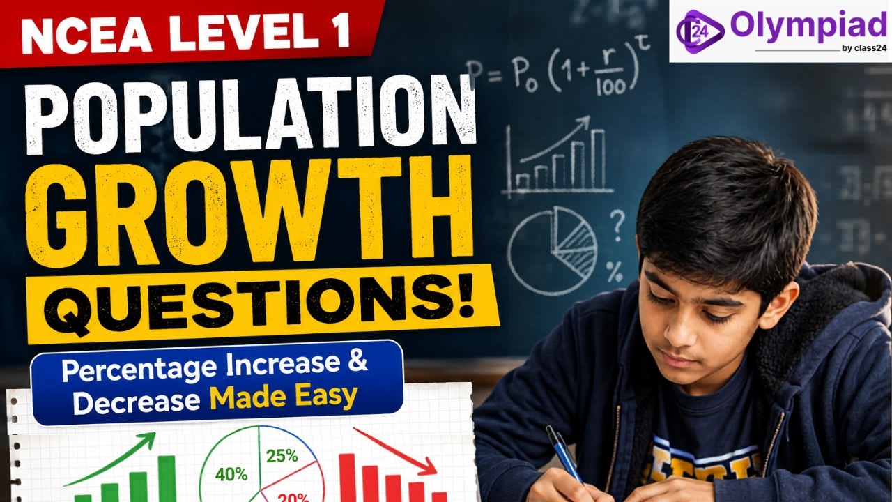 NCEA Level 1 Percentage Problems – Population Growth & Decrease Questions