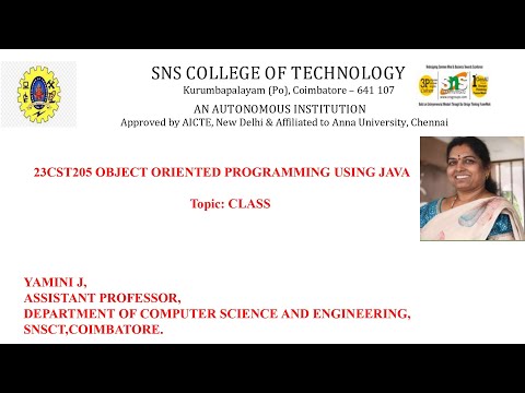 Class Oops Using Java Sns Institutions