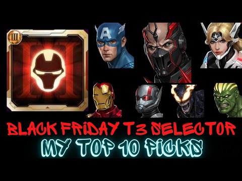 Black Friday T3 Selector Top 10 Picks..