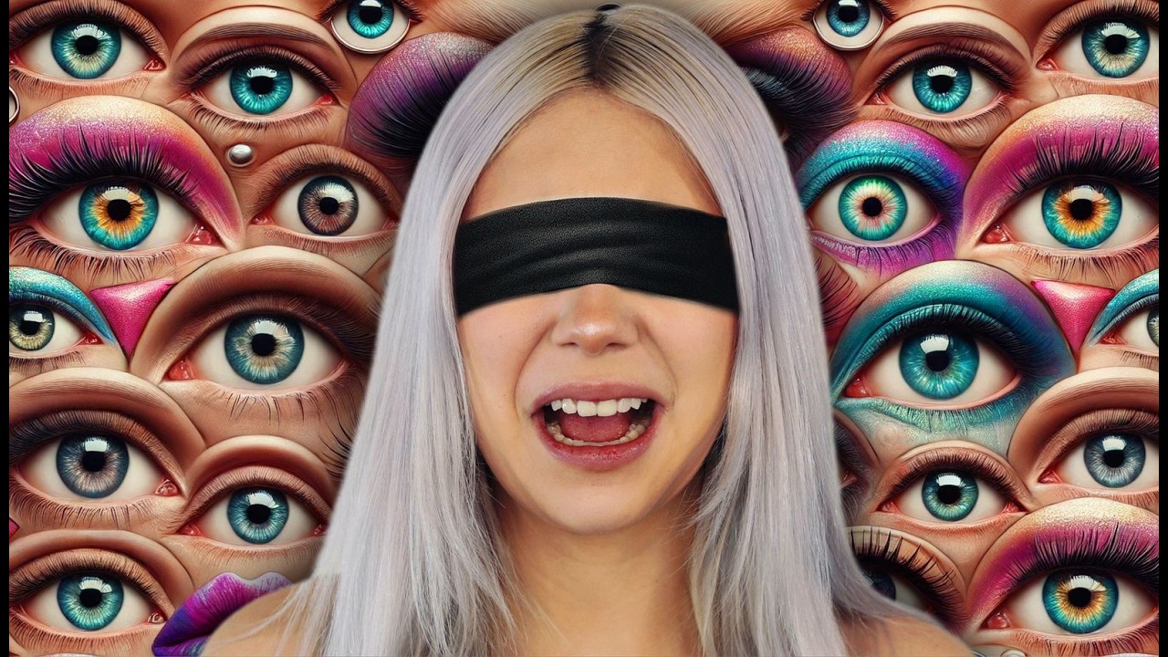 Can I put on makeup with my eyes closed?!😳😅