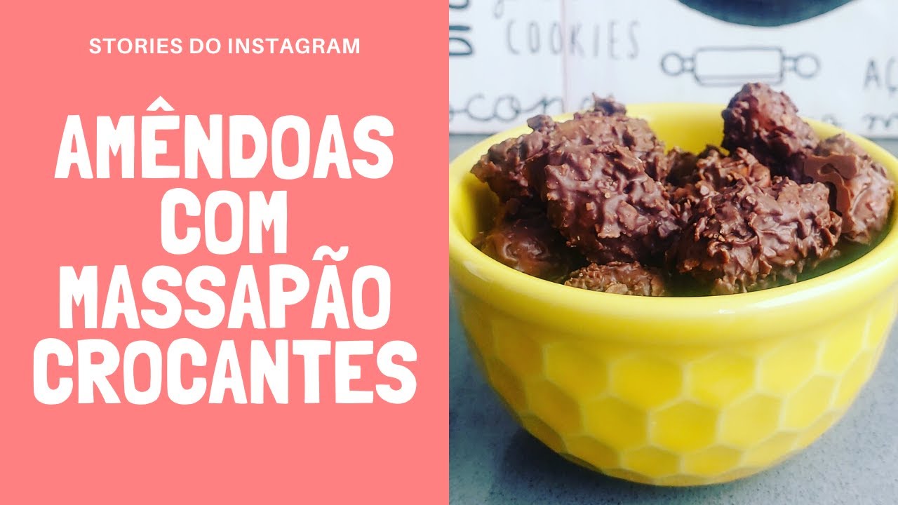 Amêndoas com massapão crocantes- Stories do Instagram