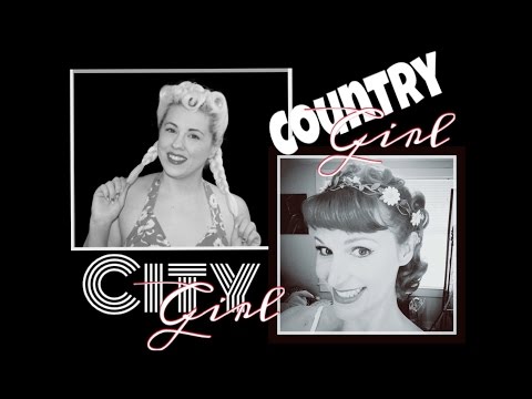 The Country Broad &amp; The City Broad!-Vintage Hairstyle Collab. with Lolita Haze!!