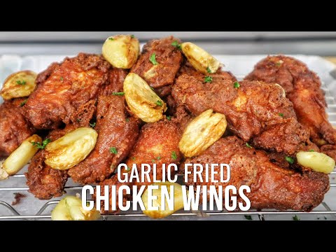 Crispy garlic fried chicken wings that will leave you wanting more @thefarahjeats