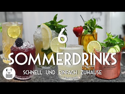 Summer drinks - 6 simple cocktails to make yourself (quick & easy) - 6 cocktails with 6 spirits