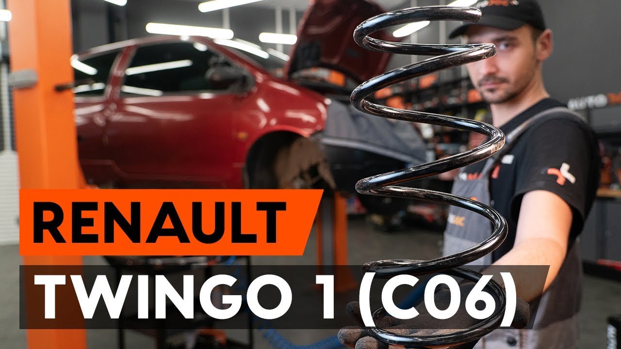 Elülső futómű rugó-csere Renault Twingo C06 gépkocsin – Útmutató