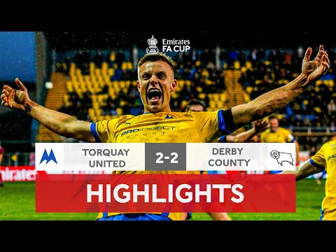Last Kick Of The Game Earns Torquay Replay | Torquay United 2-2 Derby County Emirates FA Cup 2022-23